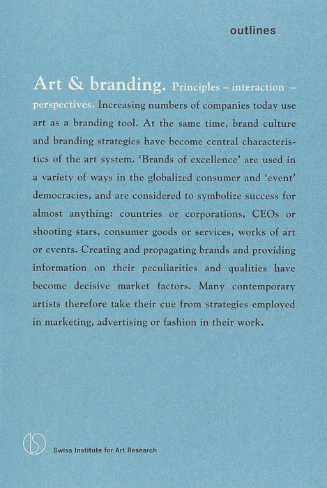 Art & branding. Principles – interaction – perspectives Art & branding.