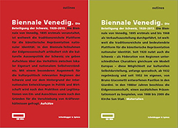 Neuerscheinung: Biennale Venedig. Die Beteiligung der Schweiz, 1920–2013