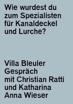 Villa Bleuler Gespräch: Christian Ratti und Katharina Anna Wieser