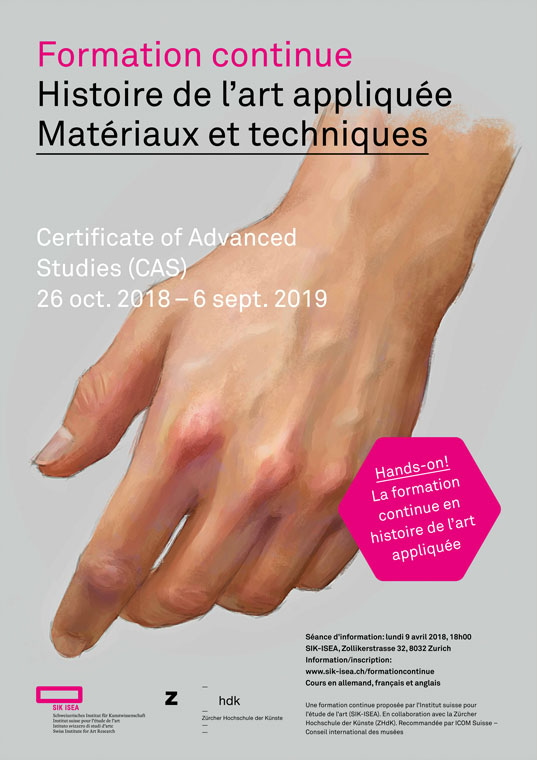 Séance d’information pour la formation continue «Histoire de l’art appliquée. Matériaux et techniques»