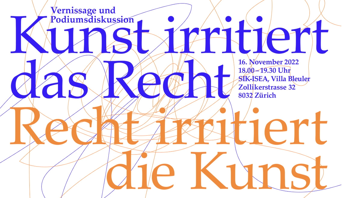 Vernissage und Podiumsdiskussion: Kunst irritiert das Recht – Recht irritiert die Kunst