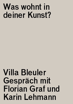 Villa Bleuler Gespräch: Florian Graf und Karin Lehmann